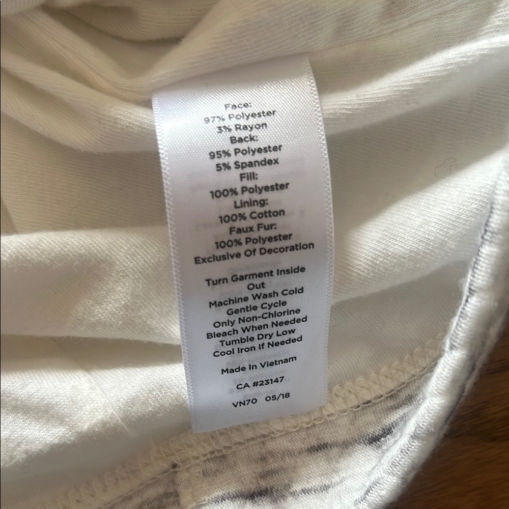 Talbots Gray Chevron Puffer Jacket - image 4